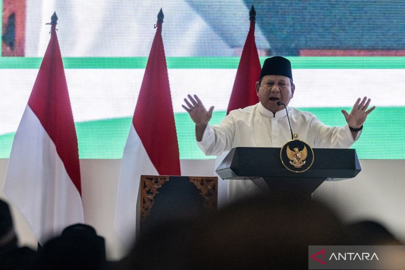 Presiden Prabowo Subianto hadiri pengukuhan dan taaruf MUI di masjid Istiqlal