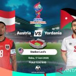 Austria peringkat kedua Grup J setelah taklukkan Yordania 3-1