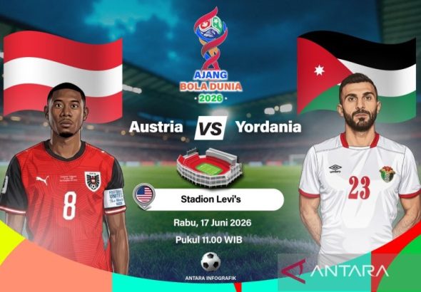 Austria peringkat kedua Grup J setelah taklukkan Yordania 3-1