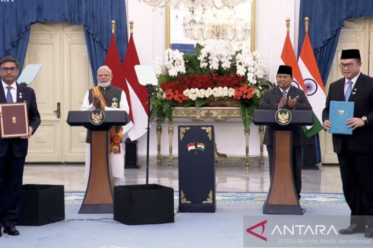 Prabowo dan Modi saksikan penandatanganan 16 kerja sama Indonesia-India