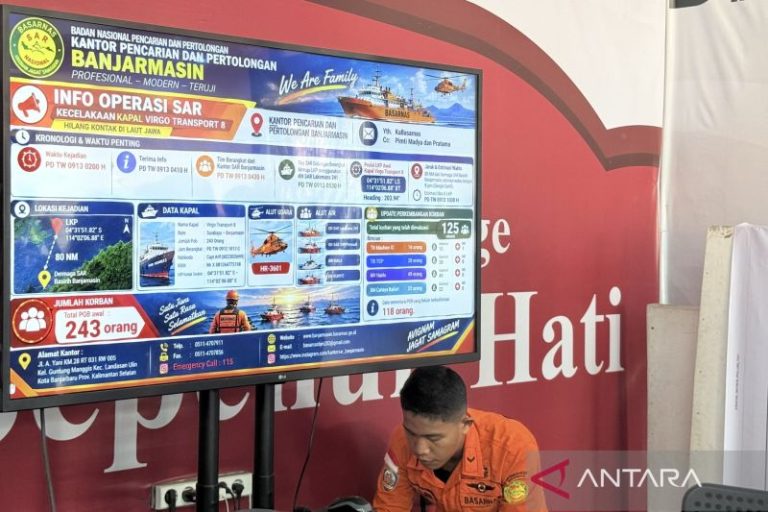 Kemenhub dirikan posko darurat tangani insiden Kapal Virgo Transport 8